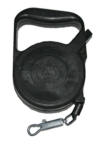 Hundeleine mit Aufrollautomatik und Karabiner inkl. Drehwirbel schwarz (0035) von B2Q