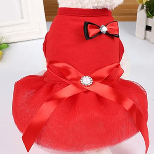 Hundekleidung für kleine Hunde, Welpenkleid, Prinzessin, Katzenkleidung, a-a-rot, Größe XL von BABIIE