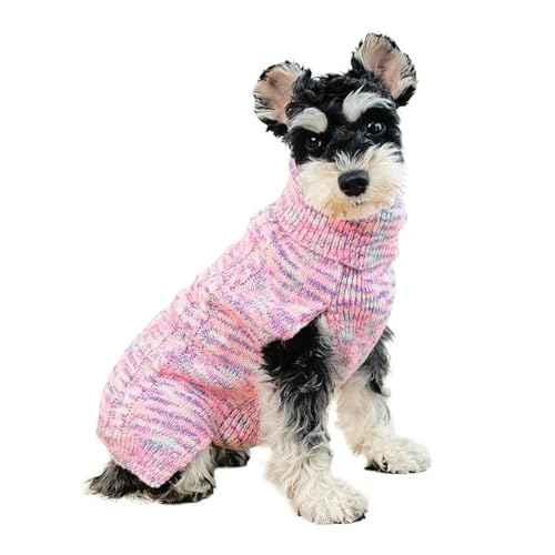 Hundepullover für kleine Hunde, warmer Pullover, Mantel, Outfit für Katzen, wollig, weich, Hunde-T-Shirt, Jacke, Rosa, Größe M von BABIIE