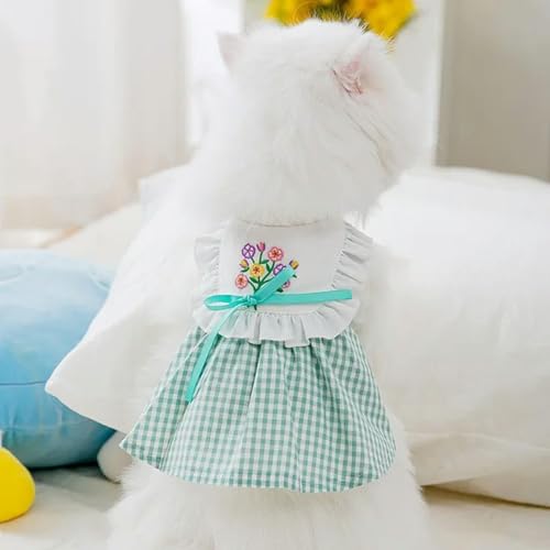 Sommerkleid, Hundeärmel, Katze, zweibeinig, Eiscreme-Rock, atmungsaktiv, Sonnenblumen-Druck, Haustierkleidung, Teddy-Puppe von BABIIE