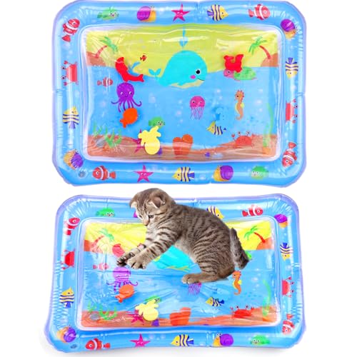 BABORUI Wassersensorische Spielmatte für Katzen, Katzenspielzeug für gelangweilte Indoor-Katzen, rechteckige innovative Wassersensor-Matte für Katzen für endloses Selbstspiel von BABORUI