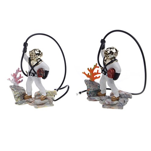 Aquarium Dekoration Kunstharz Figur Schatzjäger Taucher Mit Luftschlauch Fisch Für Tank Ornament Landschaftsbau Zubehör Aquarium Dekoration Aquarium Ornament Aquarium Dekor Künstliche Für Set von BABYVIVA