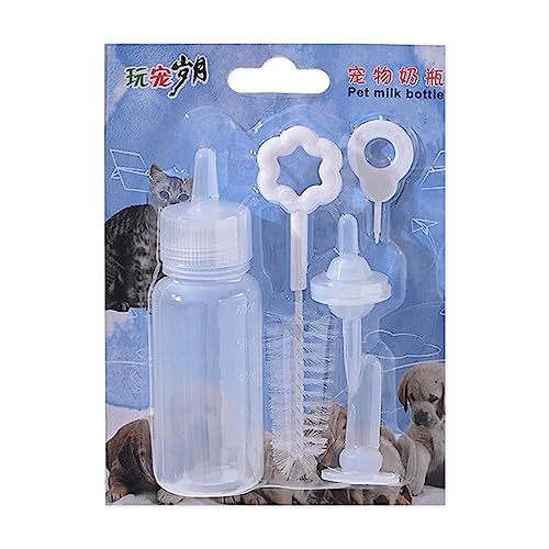 BABYVIVA Haustier-Stillflaschen-Set mit Ersatz-Nippel für Kätzchen, Welpen, Kaninchen und Kleintiere, bequeme und sichere Trinkflasche von BABYVIVA