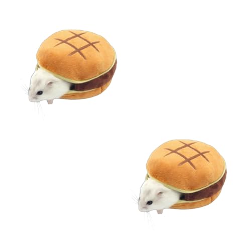 BABYVIVA Kleines Tier, süßes Burger-Design, warmes Betthaus, Plüschtier für Hamster, Eichhörnchen, Junior, Streifenhörnchen, Schlaf und für P-Hamster, Zwerg, Syrer von BABYVIVA