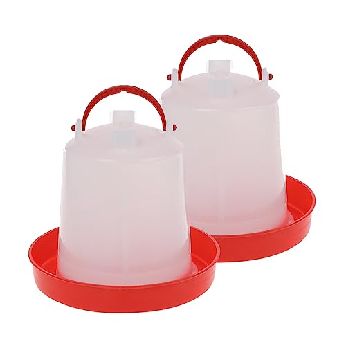 Hühner-Futterstation Tränke Baby Küken Tränke Futterspender mit Tragegriff Kapazität 1,5L Huhn Wasser Feeder Haustier Supplies Pet Feeder für Katzen von BABYVIVA