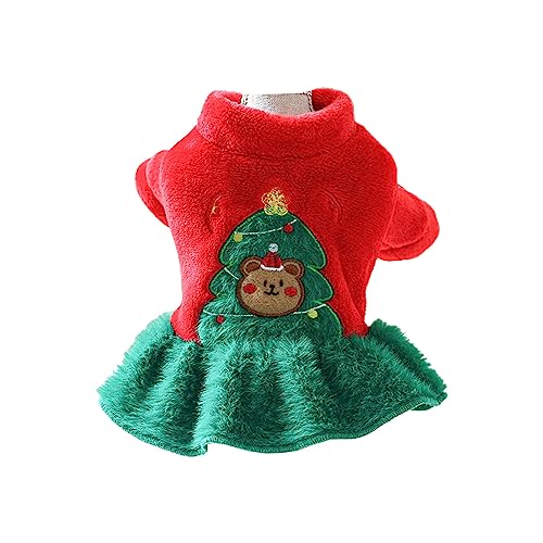 Hundemantel mit Kapuze, Weihnachtspullover für kaltes Wetter, zweibeiniges Kleid, Welpen, für drinnen und draußen, Kleid, Outfits, Rock von BABYVIVA