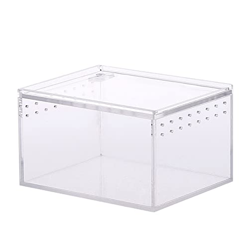 Tank Spiders Schildkröten Eidechsen klar gestaltete Zuchtbox Vivarium Deckel Haustier Produkt Terrarium Box Shelter Box Acryl Box Hide von BABYVIVA