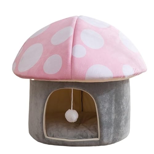 BADALO Katzennest, Gemütliches Katzenhöhlenbett, Katzenversteck, Süßes Katzenversteck, Vielseitiges Katzenbett for Privatsphäre, Nickerchen und Spielen, Passend for Katzen und Hunde(Pink) von BADALO