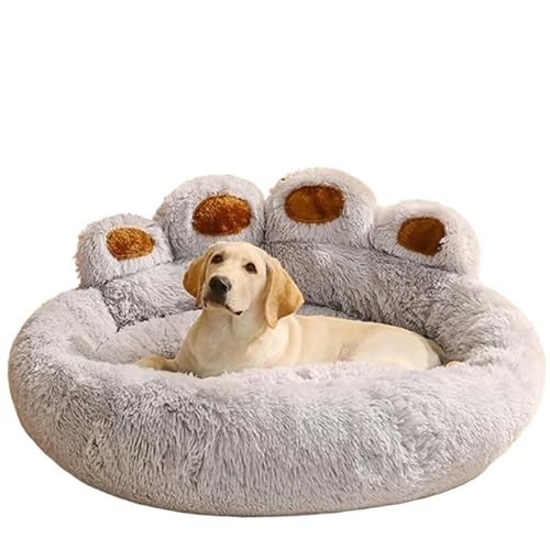 Hundebett und -kissen, Hundesofabett, Hundeschlafplatz, gemütliche Hundehüttenmatte, Hundenest for den Innen- und Außenbereich, rutschfest, waschbar, warm, weich, ideal for Welpen, mittelgroße und gro von BADALO