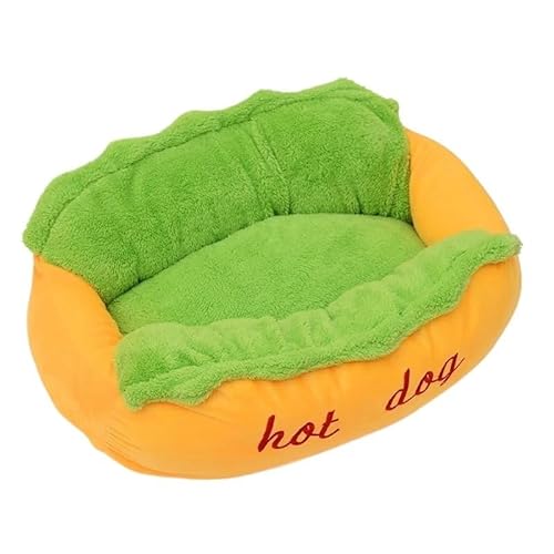 Hundebett und -kissen, Hundesofabett, Hundeschlafplatz, gemütliche Hundehüttenmatte, Hundenest for den Innen- und Außenbereich, rutschfest, waschbar, warm, weich, ideal for Welpen, mittelgroße und gro von BADALO