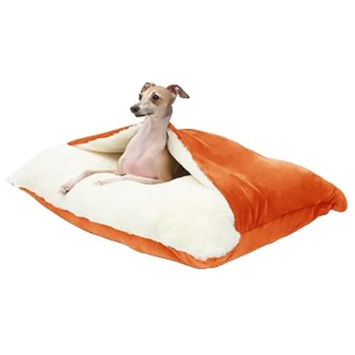 Hundebett und -kissen, Hundesofabett, Hundeschlafplatz, gemütliche Hundehüttenmatte, Hundenest for den Innen- und Außenbereich, rutschfest, waschbar, warm, weich, ideal for Welpen, mittelgroße und gro von BADALO