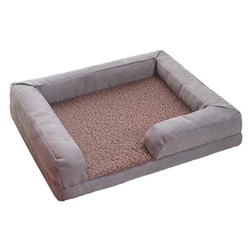 Hundebett und -kissen, Hundesofabett, Hundeschlafplatz, gemütliche Hundehüttenmatte, Hundenest for den Innen- und Außenbereich, rutschfest, waschbar, warm, weich, ideal for Welpen, mittelgroße und gro von BADALO