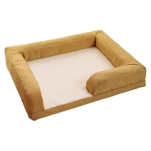 Hundebett und -kissen, Hundesofabett, Hundeschlafplatz, gemütliche Hundehüttenmatte, Hundenest for den Innen- und Außenbereich, rutschfest, waschbar, warm, weich, ideal for Welpen, mittelgroße und gro von BADALO