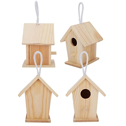 Innovative Vogelnester, Premium-Vogelhaus Zum Aufhängen aus Platane-Holz, Vogelhaus-Dekorationszubehör für Garten, Balkon, Innenhof, Sicherer Unterschlupf für Verschiedene von BAFOVY