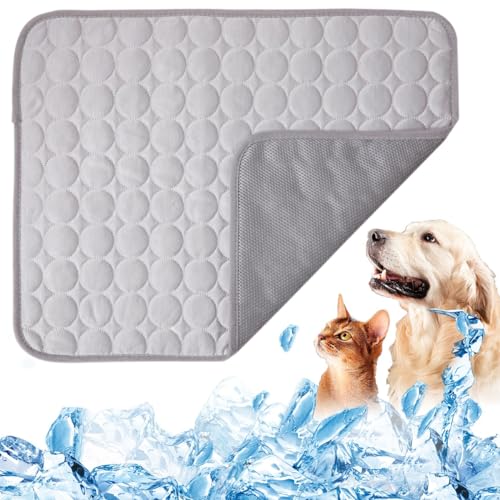 BAFRA Chillpaw Paw Pad Kühlkissen, Chill Paw Haustier-Kühlkissen, Hundekühlmatte, Haustierkühlmatte for Hunde und Katzen, kann auf dem Boden/Sofa/Bett verwendet Werden(Color:Light Gray,Size:M) von BAFRA