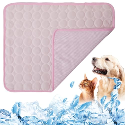 BAFRA Chillpaw Paw Pad Kühlkissen, Chill Paw Haustier-Kühlkissen, Hundekühlmatte, Haustierkühlmatte for Hunde und Katzen, kann auf dem Boden/Sofa/Bett verwendet Werden(Color:Pink,Size:L) von BAFRA