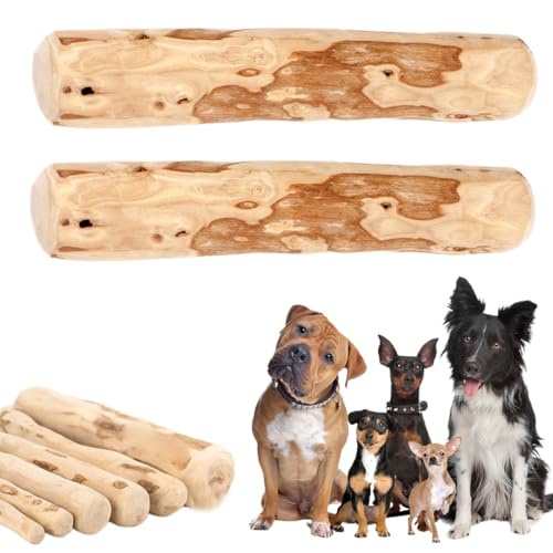 Mumbies Kausnacks aus Holz for Hunde, 2 Stück Kausnacks aus Kaffeeholz for Hunde, Mumbies Kausnacks aus Holz, Mumbies Kausnacks for Hunde, Zahnreinigung und Stressabbau, einzelne Mumbies Kausnacks, Za von BAFRA