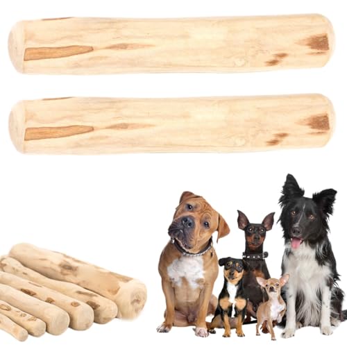 Mumbies Kausnacks aus Holz for Hunde, 2 Stück Kausnacks aus Kaffeeholz for Hunde, Mumbies Kausnacks aus Holz, Mumbies Kausnacks for Hunde, Zahnreinigung und Stressabbau, einzelne Mumbies Kausnacks, Za von BAFRA