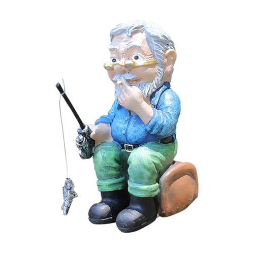 BAHJKASD Fishing Geezer Aquarium Ornament Kunstharz Aquarium Dekoration Einfach Zu Installierendes Aquarium Zubehör von BAHJKASD