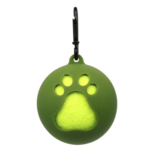 BAHJKASD Standard-Tennisballhalter mit Karabiner, freihändige Haustierball-Abdeckung für Training, Spazierengehen, Tennis, Spielen, tragbarer Tennisball-Clip, einfache Installation, Haustierzubehör von BAHJKASD