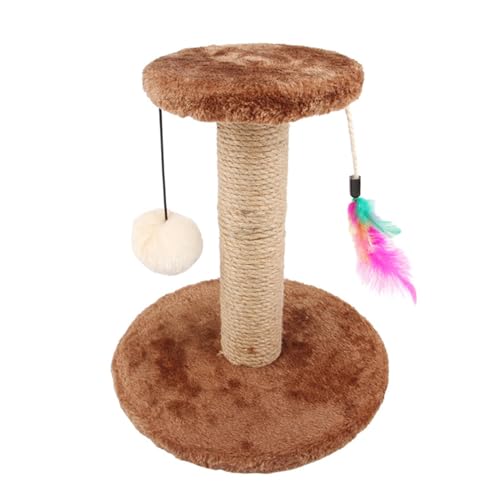 Katzenkratzbaum mit FeatherTeaser Interaktiver Sisalhanf Kratzbaum Spielzeug Möbel Protektoren von BAHJKASD