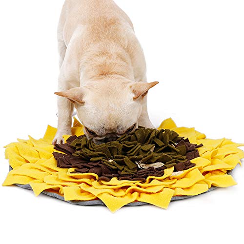 BAIAA Pet Sniff Pad, Mottenfestes Spielzeug Schnüffeln Trainingsmatte Lebensmittelfütterungsdecke für Katzen Dogs Bowl Travel Use Dog Treat Dispenser Indoor Outdoor Stressabbau von BAIAA