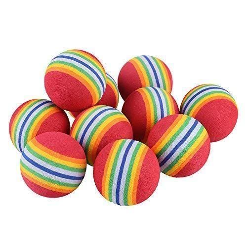 BAILIY Eva Ball Übungsbälle für den Innen- und Außenbereich, super niedlich, Regenbogen, kleiner Spielzeugball, Ball, Hund, Haustier, Schwamm, Spielzeug von BAILIY