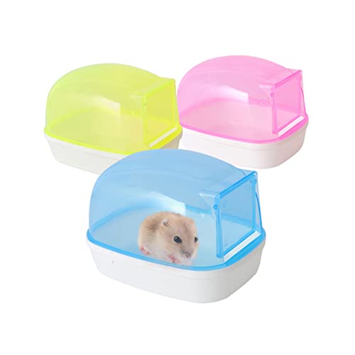 BAISENJF Hamstersand-Badebox aus Kunststoff, Sand, Badewanne, Rennmäuse, Sandwanne für kleine Haustiere, Hamster, Chinchilla, Kaninchen, Graben (zufällige Farbe) von BAISENJF