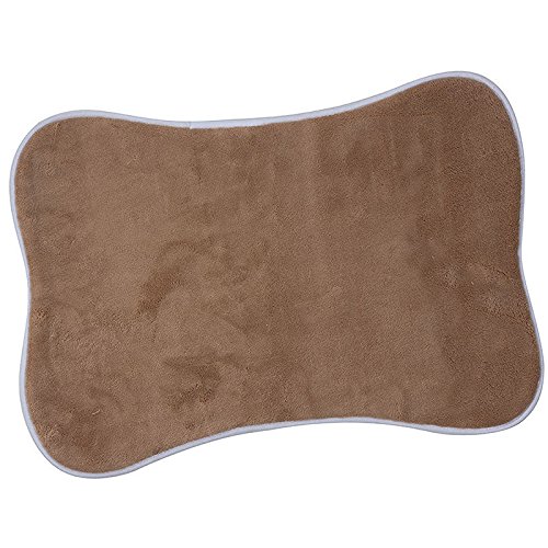 maxxpro Platzdecke für Futternapf - Hundematte aus Saugfähigem Stoff - 35,5x50 cm - Katzen- und Hundezubehör - Braun von BAKAJI