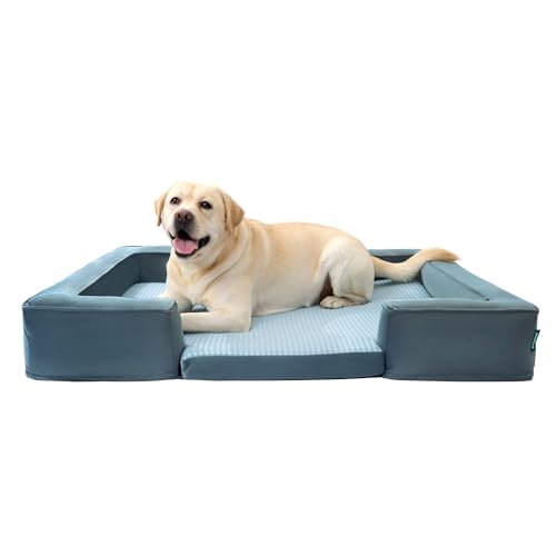 BALANCE Kühlendes Hundesofa, 3-in-1-Hundebetten mit abnehmbarem waschbarem Bezug, wendbares Kissen, Hundesofa, Sommer, Komfort, Haustier-Sofa von BALANCE