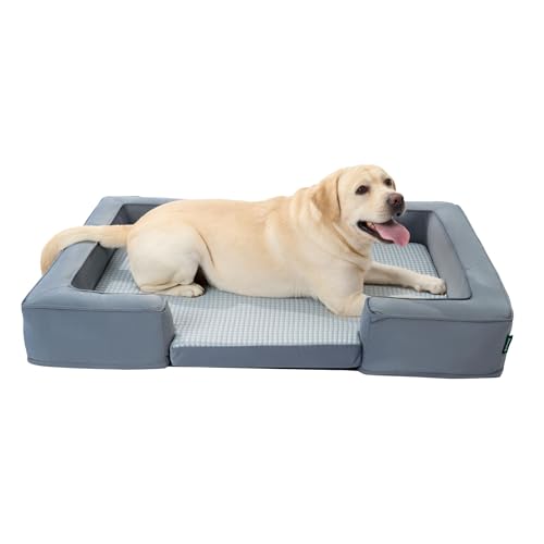 BALANCE Kühlendes Hundesofa, 3-in-1-Hundebetten mit abnehmbarem waschbarem Bezug, wendbares Kissen, Hundesofa, Sommer, Komfort, Haustier-Sofa von BALANCE