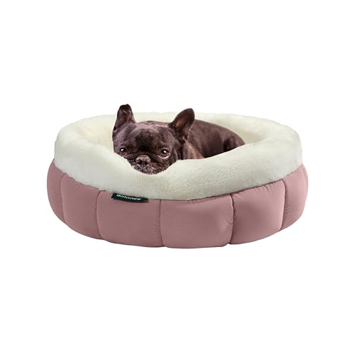 BALANCE Rundes Katzenbett, Donut-Design, für kleine Hunde, beruhigendes Haustierbett, Rosa, Größe S von BALANCE