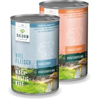 BALDUiN Hund Mix-Paket 3 Kalb & Huhn 12x400g von BALDUiN