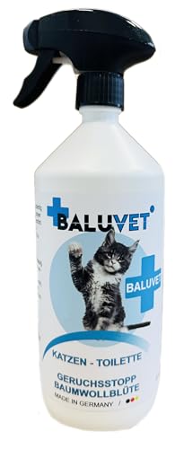 BALUVET Katzentoiletten-Geruchsentferner, Baumwollblüte Duft, 1L, Made in Germany von BALUVET