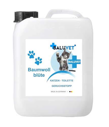 BALUVET Katzentoiletten-Geruchsentferner, Baumwollblüte Duft, 5L, Made in Germany von BALUVET