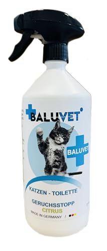 BALUVET Katzentoiletten-Geruchsentferner, Citrus Duft, 1L, Made in Germany von BALUVET