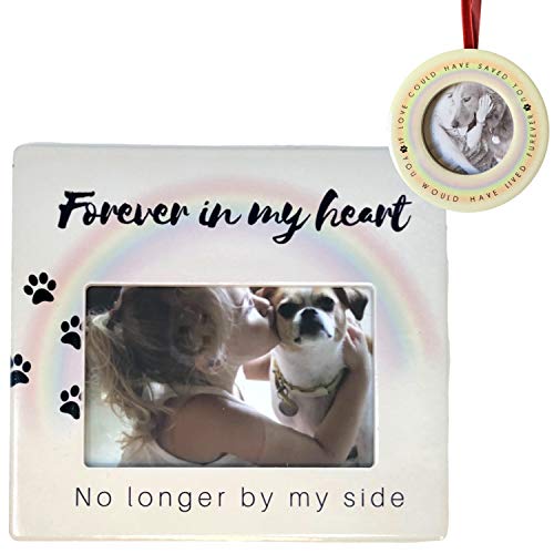 Banberry Designs Gedenktafel für Haustiere Rahmen und Ornament – Nicht mehr by My Side Forever in My Heart Loving heißt – Verlust von einem Hund oder Katze von BANBERRY DESIGNS