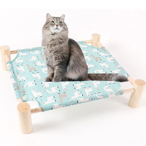 Atmungsaktive Hängematte For Katzennest, Haustier-Campingbett, Hundebett For Draußen, Katzenregalbett, Hängematte For Draußen, Erhöhtes Hundebett, Katzenhängematte, Katzenbett, Katzenschlafbett(F,S) von BANTASE