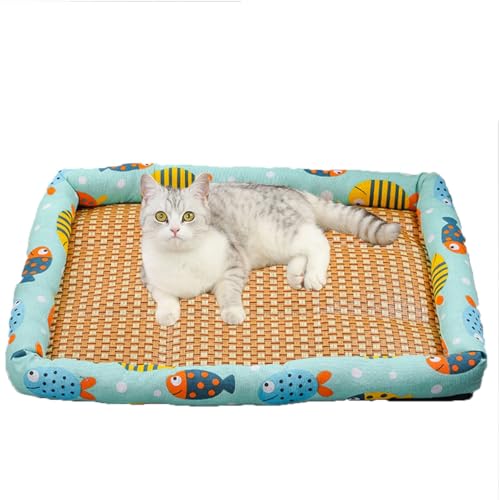 BANTASE Kühlmatte for Hunde Und Katzen, Langlebiges, Selbstkühlendes Pet Cool Matmgel-Pad, Geeignet for Kleine, Mittelgroße Und Große Haustiere Im Sommer(D,XL) von BANTASE