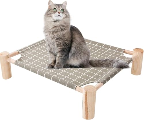 Haustier-Campingbett, Erhöhtes Katzenkühlbett, Katzenhängematte, Katzenbett For Draußen, Haustierhängematte, Hundebett, Katzenversteck, Hängematte For Draußen, Atmungsaktives Katzenhängebett, Katzenbe von BANTASE