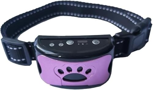 Hundehalsband, Weiches Nylon Mit Edelstahl-Schnellverschluss-Schnalle, Punktemuster Mit Namensschild, Für Kleine, Mittelgroße Hunde, Rot, Große Größe(Purple) von BANTASE