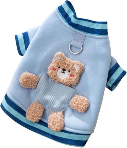 Hundepullover, Hundekleidung Mit D-Ring, Warmer Winter-Hundepullover, Jackenmantel, Pullover for Kleine Hunde, Weiches Sweatshirt for Kleine Hunde Und Katzen(A,L) von BANTASE