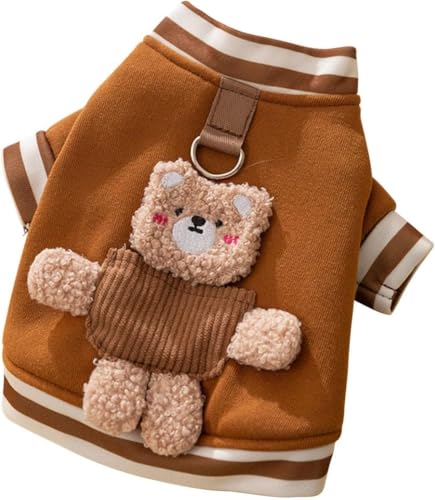 Hundepullover, Hundekleidung Mit D-Ring, Warmer Winter-Hundepullover, Jackenmantel, Pullover for Kleine Hunde, Weiches Sweatshirt for Kleine Hunde Und Katzen(B,S) von BANTASE