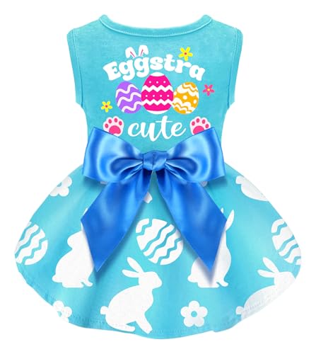 Hunde-Oster-Outfit, niedliches Oster-Hundekleid, Haseneier, Ostern, Hund, Katze, Kleidung, rosa Tüll, Haustierkleidung mit Schleife für kleine Hunde, Welpen, Katzen, Mädchen von BAOBICUTE