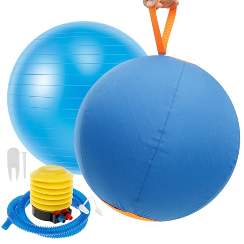 BAODBF Ball für Hunde,Hunde Ball Groß mit Aufblaswerkzeuge,Hundespielzeug Ball für Große Hunderassen wie Schäferhunde(65cm) von BAODBF