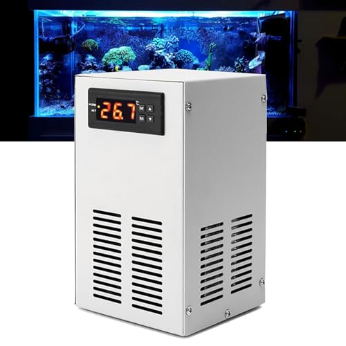 BAOFUYA Aquarium-Wasserkühler, Leiser, Konstanter Temperatur-Einstellbarer Aquarium-Kühler für Fisch-Garnelen-Riffbecken (200 l/h) von BAOFUYA