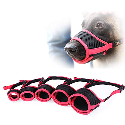 BAOFUYA Atmungsaktive Hunde-Mundabdeckung, Nylon-Mesh-Maulkorb für Hunde, Verhindert Beißen, Schreien, Haustier-Mundabdeckung für Kleine, Mittelgroße und Große Hunde (XS) von BAOFUYA