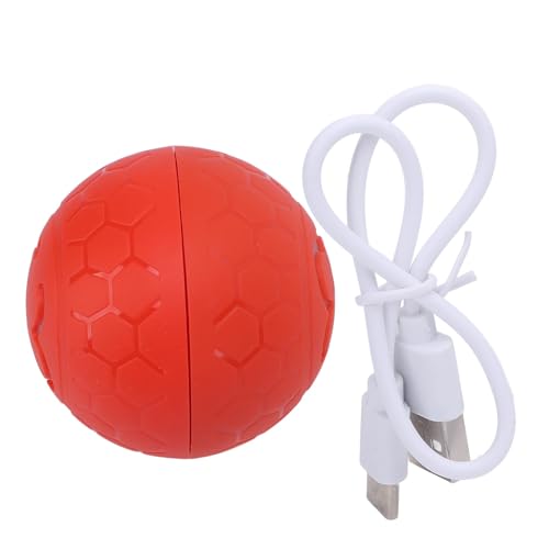 BAOFUYA Interaktiver Anti-Biss-Hundespielzeugball, Langlebiges und Sicheres Material, Multifunktionaler Blauer Smart Pet Automatisch Rollender Ball für Alle Arten von Hunden (ORANGE) von BAOFUYA