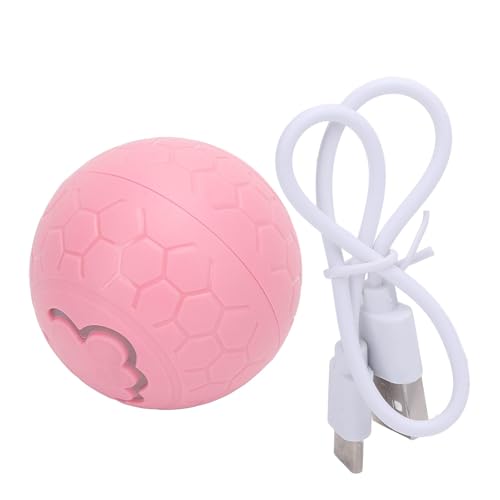 BAOFUYA Interaktiver Anti-Biss-Hundespielzeugball, Langlebiges und Sicheres Material, Multifunktionaler Blauer Smart Pet Automatisch Rollender Ball für Alle Arten von Hunden (PINK) von BAOFUYA