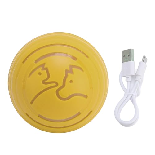 BAOFUYA Interaktiver Hundeball, Reduzieren Langeweile Bewegung Aktiviert Automatische Bouncing -Kugelspielzeug für Welpen Kleine Mittelgroße Hunde (Yellow) von BAOFUYA